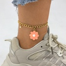 A0092 CrossBorder Simple Fashion Flower Foot Ornaments MicroInlaid Dripping Oil Trendy Cool Anklet Geometric Cold Style Elegant Accessoriespicture8