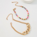 exaggerated fashion soft ceramic doublelayer anklet Bohemian personality creative ankletpicture9