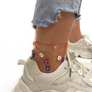 niche design flower foot ornaments simple retro ethnic style anklet geometric rice beads fashion accessoriespicture7