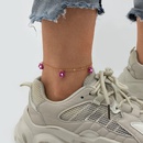 niche design flower foot ornaments simple retro ethnic style anklet geometric rice beads fashion accessoriespicture8