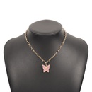 N9514 Ornament Simple Single Layer Butterfly Full Diamond Europe and America Cross Border Sweet Clavicle Necklace Necklacepicture11