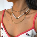 N9609 European and American Fashion MultiLayer Necklace Imitation Pearl Personality Diamond Necklace SpecialInterest Design Retro New Necklacepicture8