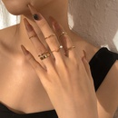 Crossborder foreign trade new alloy dripping oil love simple imitation pearl geometric ring setpicture8