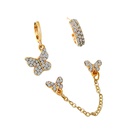 new style zircon butterfly ear clip without pierced chain earrings integrated earringspicture9