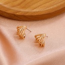 Korean temperament diamondstudded geometric hollow earrings temperament threedimensional triangle earringspicture8