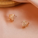 Korean temperament diamondstudded geometric hollow earrings temperament threedimensional triangle earringspicture9