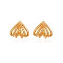 Korean temperament diamondstudded geometric hollow earrings temperament threedimensional triangle earringspicture10