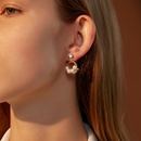 Korea geometric pearl earrings zircon double circle earringspicture8