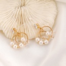 Korea geometric pearl earrings zircon double circle earringspicture9
