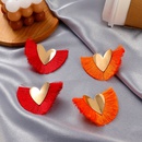 Bohemian fanshaped tassel earrings ethnic style retro handmade geometric earringspicture10