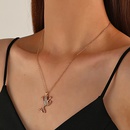 cute diamond frog pendant necklace small fresh cartoon animal long clavicle chainpicture7
