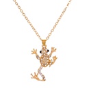 cute diamond frog pendant necklace small fresh cartoon animal long clavicle chainpicture11