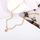 European and American personality letter M titanium steel necklace wholesalepicture8