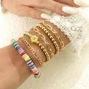 ethnic cross round bead set bracelet female soft clay colorful braided beaded braceletpicture7