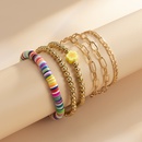ethnic cross round bead set bracelet female soft clay colorful braided beaded braceletpicture10