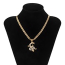 retro dragonshaped full diamond pendant necklace singlelayer hollow chain copper necklacepicture11