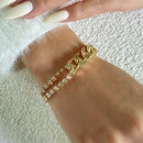 fashion inlaid rhinestone metal aluminum chain bracelet simple transparent acrylic beads braceletpicture8