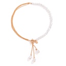 Asymmetrical temperament shaped imitation pearl tassel necklace wholesalepicture9