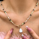 Elegant Shaped Imitation Pearl Tassel Pendant Necklace Womens Simple Contrast Color Bead Necklace Ornamentpicture7