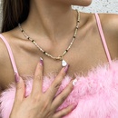 Elegant Shaped Imitation Pearl Tassel Pendant Necklace Womens Simple Contrast Color Bead Necklace Ornamentpicture8