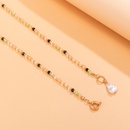 Elegant Shaped Imitation Pearl Tassel Pendant Necklace Womens Simple Contrast Color Bead Necklace Ornamentpicture11