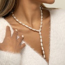 retro water drop pearl tassel necklace stacking clavicle necklacepicture14