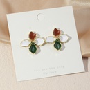 Korean version dripping oil fourleaf flower fashion earrings golden rim and flower temperament earringspicture10