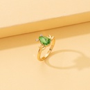 European and American crossborder new personalized cartoon green zircon frog ringpicture6