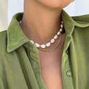 Europische und amerikanische grenz berschreitende neue Persnlichkeit einfache Perlenkette Mode RetroNhte mehr schicht ige Perlenkette Schlsselbein kette Schmuckpicture5