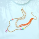 new fashion soft pottery flower necklace personality stitching color chain multilayer necklacepicture43