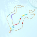 new fashion soft pottery flower necklace personality stitching color chain multilayer necklacepicture46
