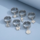 ornaments personality smooth ring gossip mushroom butterfly pendant sixpiece open ringpicture10