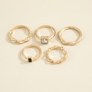 European and American crossborder retro diamondstudded black dripping twisted twist ring fivepiece setpicture8