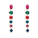 fashion alloy diamondstudded geometric long earrings female trend ear jewelrypicture15