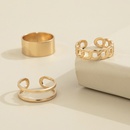 Fashionable simple niche design element open trend joint ring threepiece setpicture15