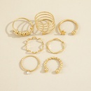 fashion simple wave spring fivepointed star beaded joint ring combination sevenpiece setpicture8