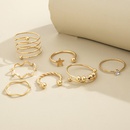 fashion simple wave spring fivepointed star beaded joint ring combination sevenpiece setpicture9