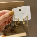 Korean version of star chain earrings diamondstudded zircon tassel chain earringspicture9