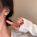 Korean Pearl Flower Diamond Earrings Retro Personality Stud Earrings Wholesalepicture5