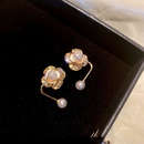 Korean Pearl Flower Diamond Earrings Retro Personality Stud Earrings Wholesalepicture6