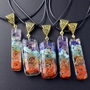 colored stone long necklace semiprecious stone natural gravel crystal pendant wholesalepicture8
