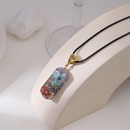 colored stone long necklace semiprecious stone natural gravel crystal pendant wholesalepicture9