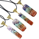 colored stone long necklace semiprecious stone natural gravel crystal pendant wholesalepicture10