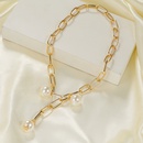 fashion chain pearl necklace punk style adjustable multilayered pendant clavicle chain combinationpicture10