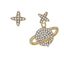 asymmetrical star earth earrings simple diamondstudded earringspicture12