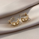 Retro Golden Chain Style Cold Wind Winding Hollow Stud Earrings 925 Silver Needle Korean Dongdaemun Earrings High Sensepicture9