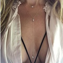 Europe and America Cross Border HotSelling Ornament Personality Trend Summer Sexy Necklace Shiny Diamond Tassel Womens Necklace Clavicle Chainpicture9