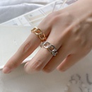 Open Ring Adjustable Hollow Metal Cold Wind Chain Simple Twist Ringpicture6