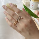 Open Ring Adjustable Hollow Metal Cold Wind Chain Simple Twist Ringpicture7