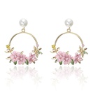 Korean Style Fashionable Elegant Ins Same Style Flower Stud Earrings Sweet Polymer Clay Pearl Earrings Flower Earrings Female Hotpicture3